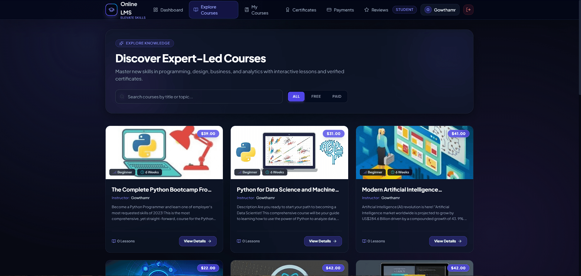 Course Catalog & Exploration